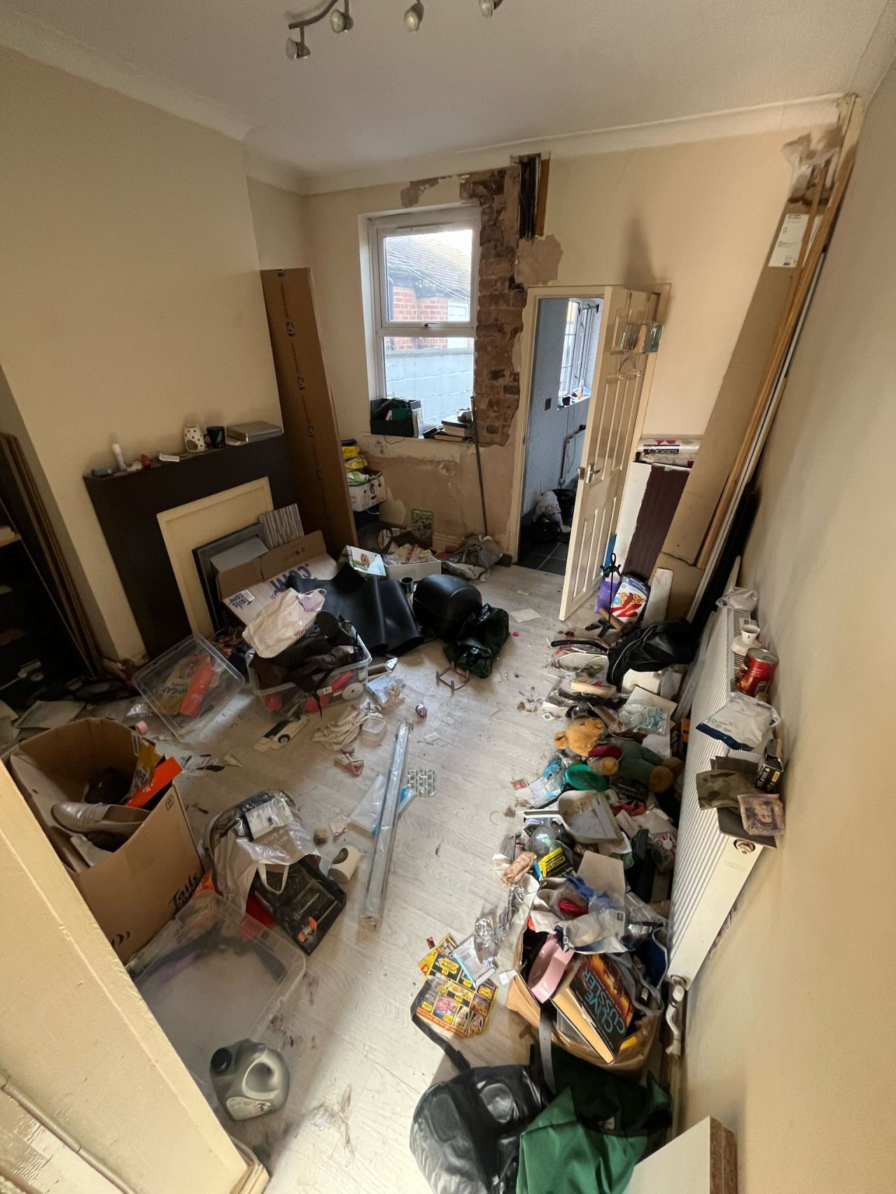A room full of rubbish in stoke on trent