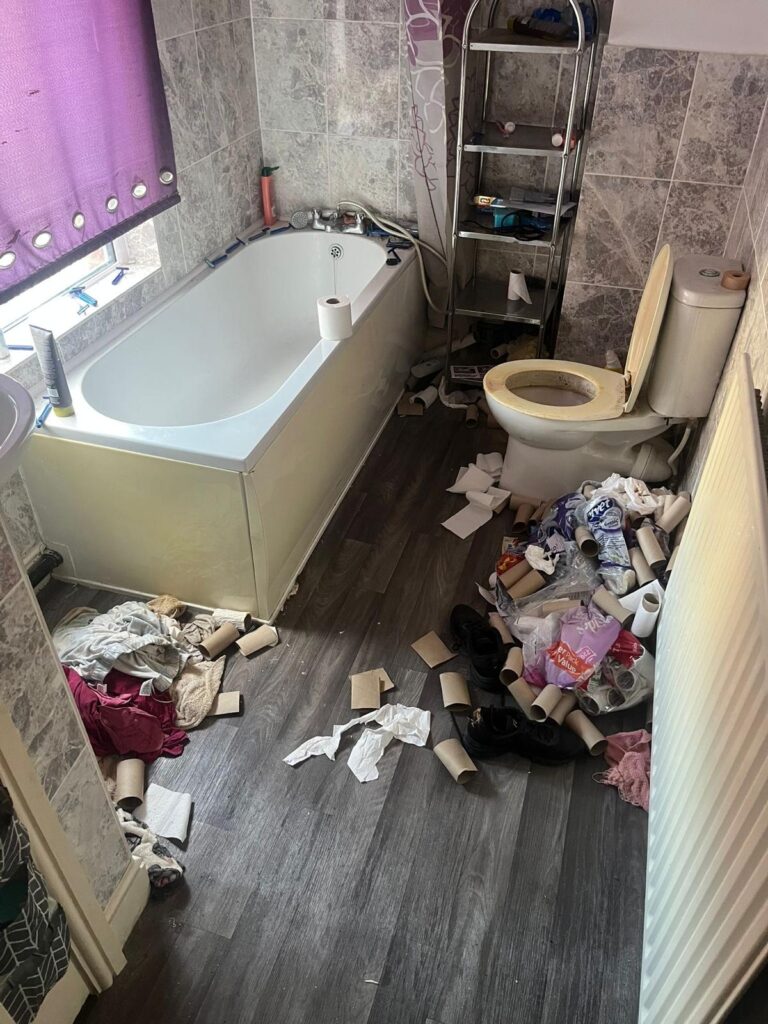 Bathroom at a house clearance in Stoke on Trent