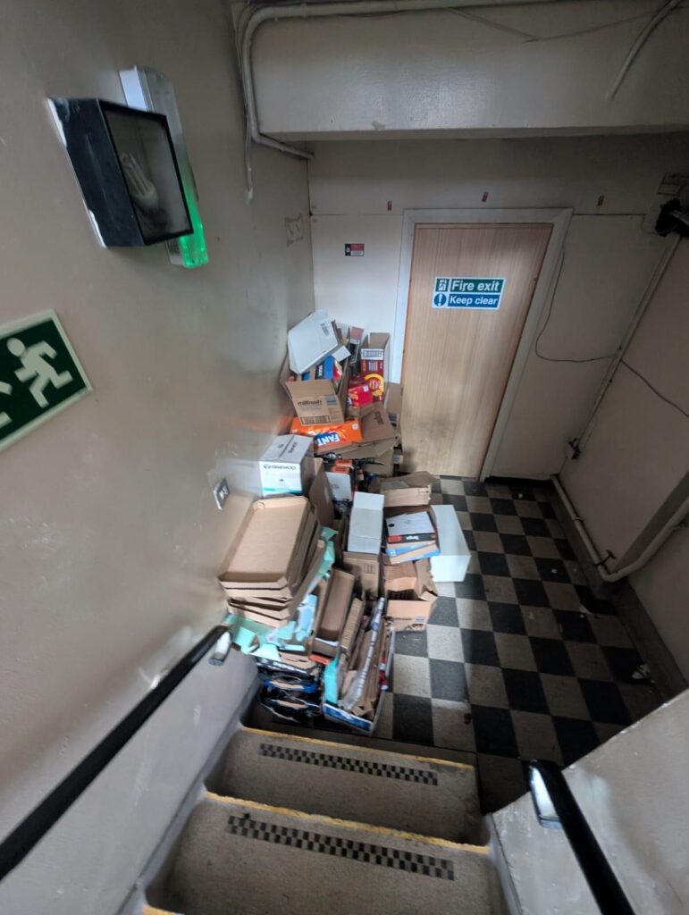 Rubbish from a flat clearance in Stoke on Trent