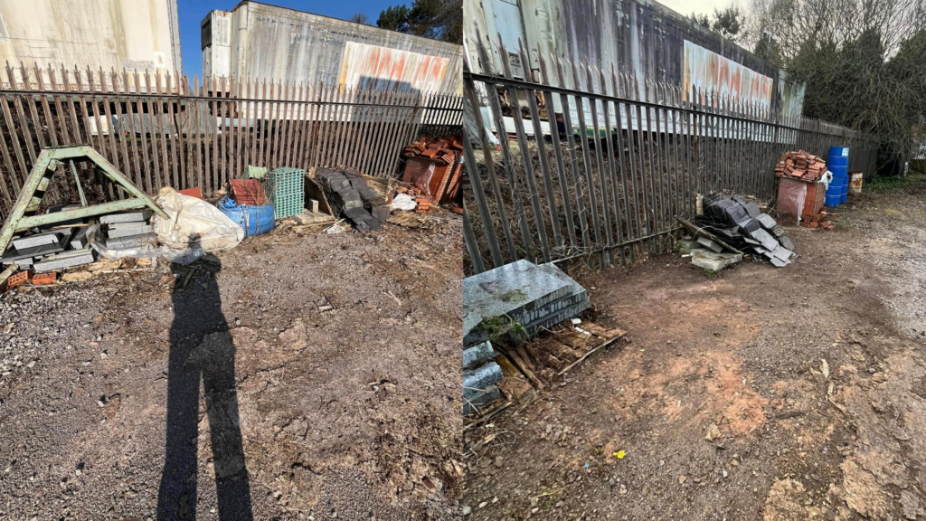 A Before & After Picture Showing Construction Waste Removal In Stoke-on-Trent