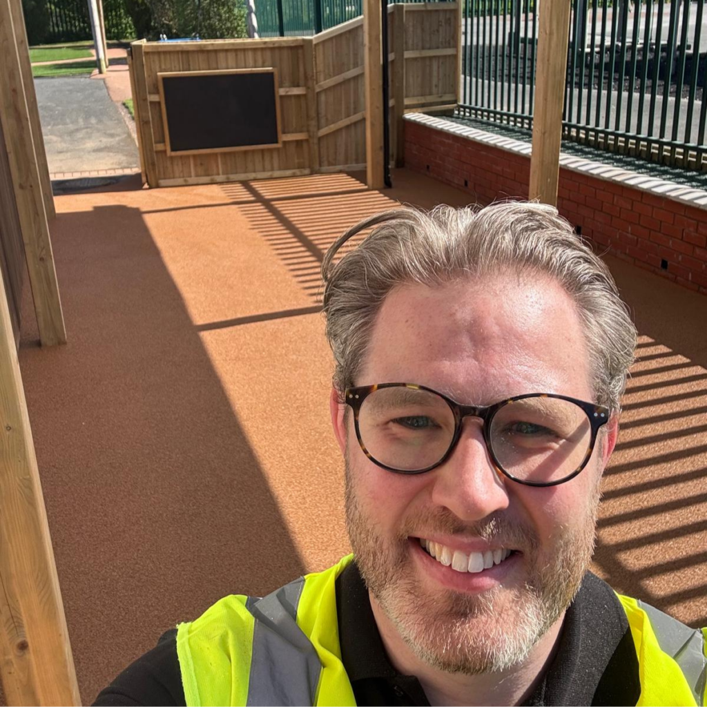 A selfie of our director at a completed project