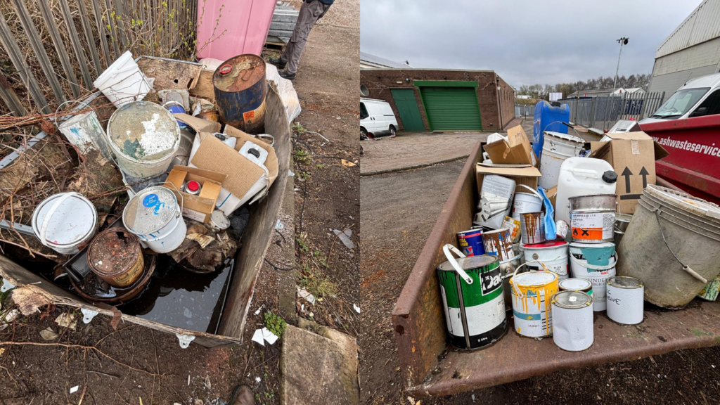 Some Hazardous Waste Found During a Site Clearance In Stoke-on-Trent