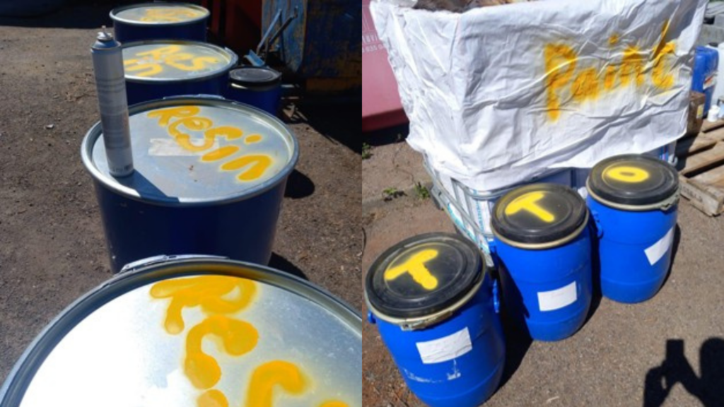 Repackaged Hazardous Waste as Part of a Site Clearance In Stoke-on-Trent