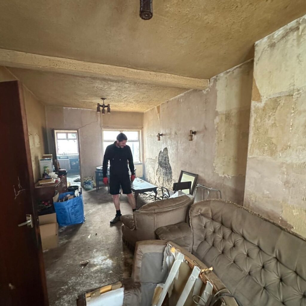 House clearance of a cluttered void property before refurbishment