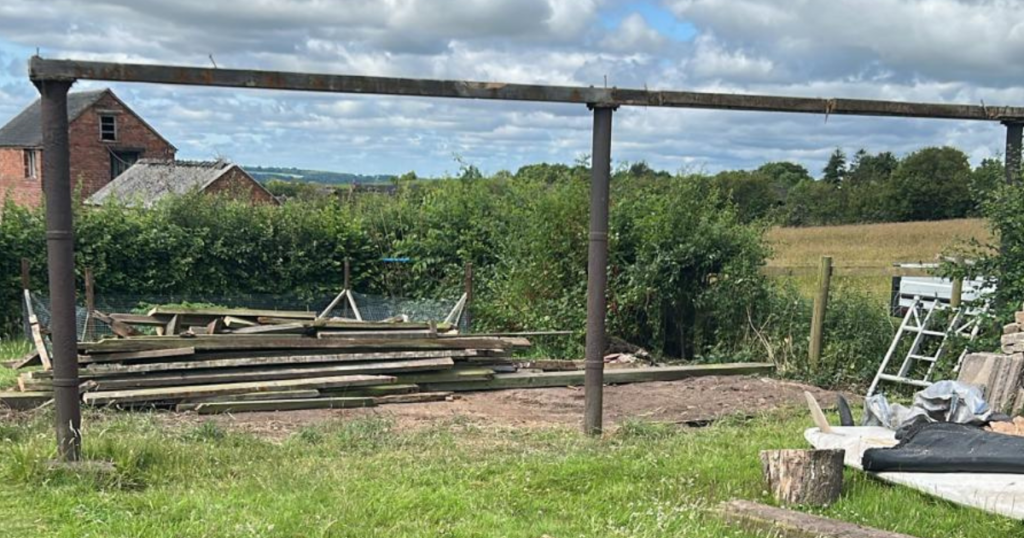 A cleared site post barn demolition